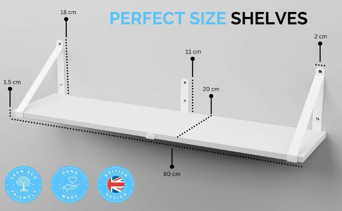 CASSA ZENO Wall Mounted Floating Book Shelves for - Image 3