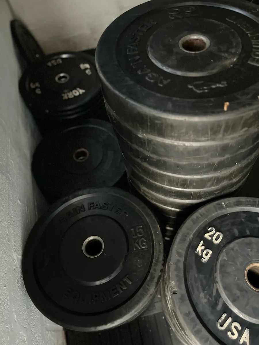 Olympic rubber bumper weight plates - Image 1