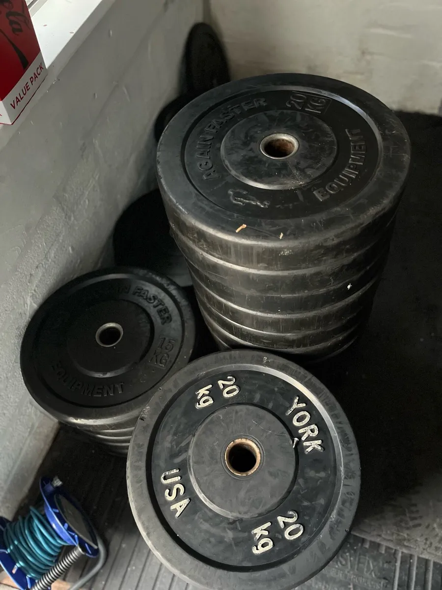 Olympic rubber bumper weight plates - Image 3