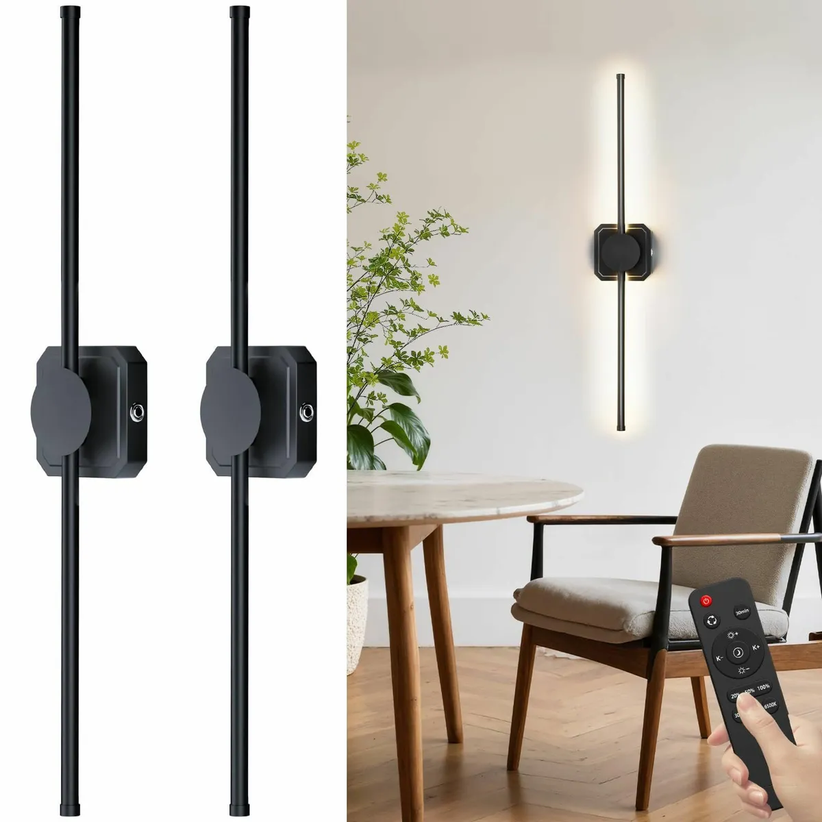 Rechargeable Wall Sconce Lights Battery Operated - Image 1