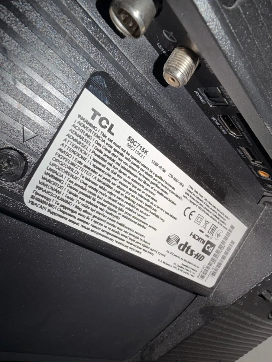 50” TCL Tv Perfect Condition - 50C715K - Image 3