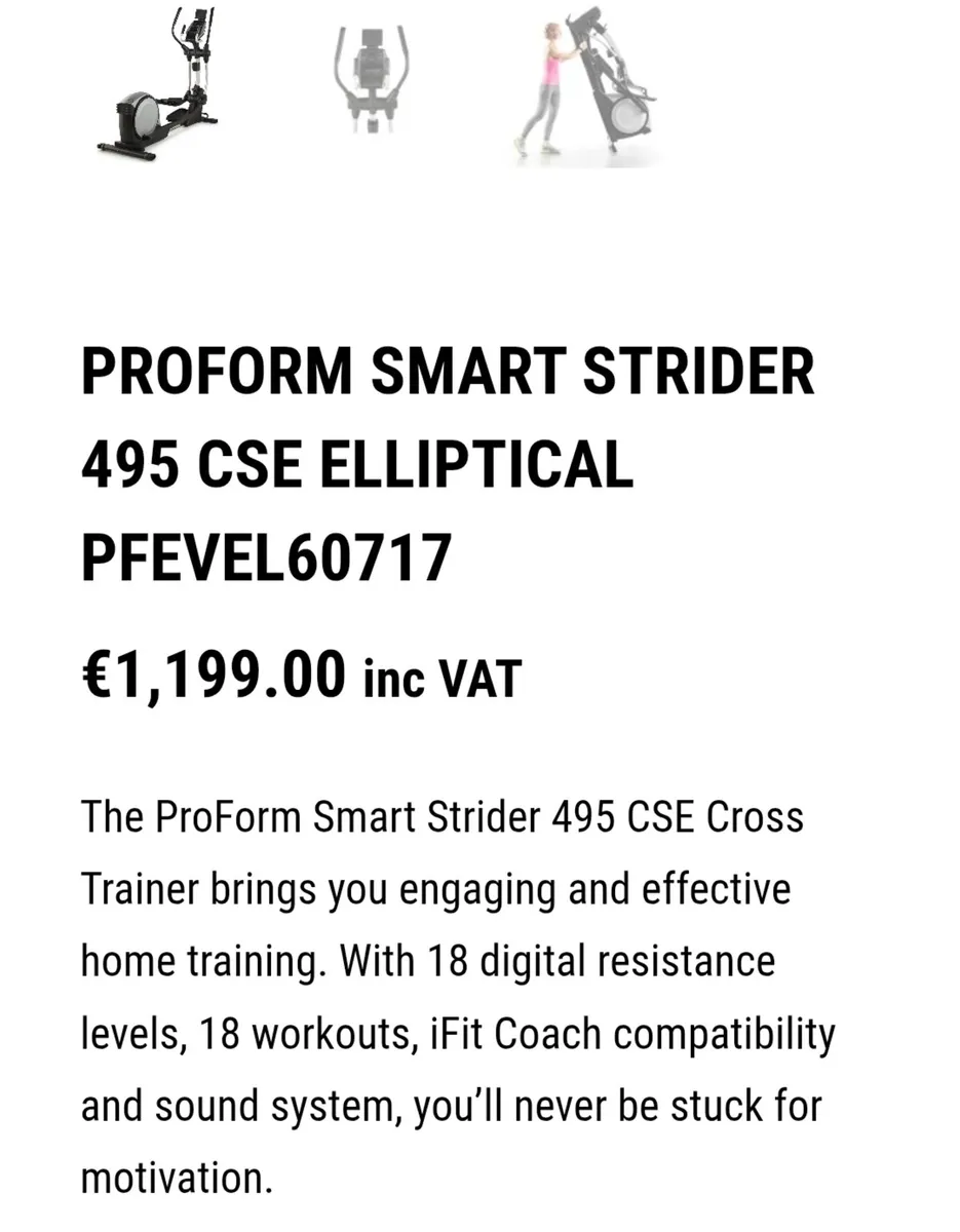 ProForm Smart Strider 495 CSE Elliptical - Image 2