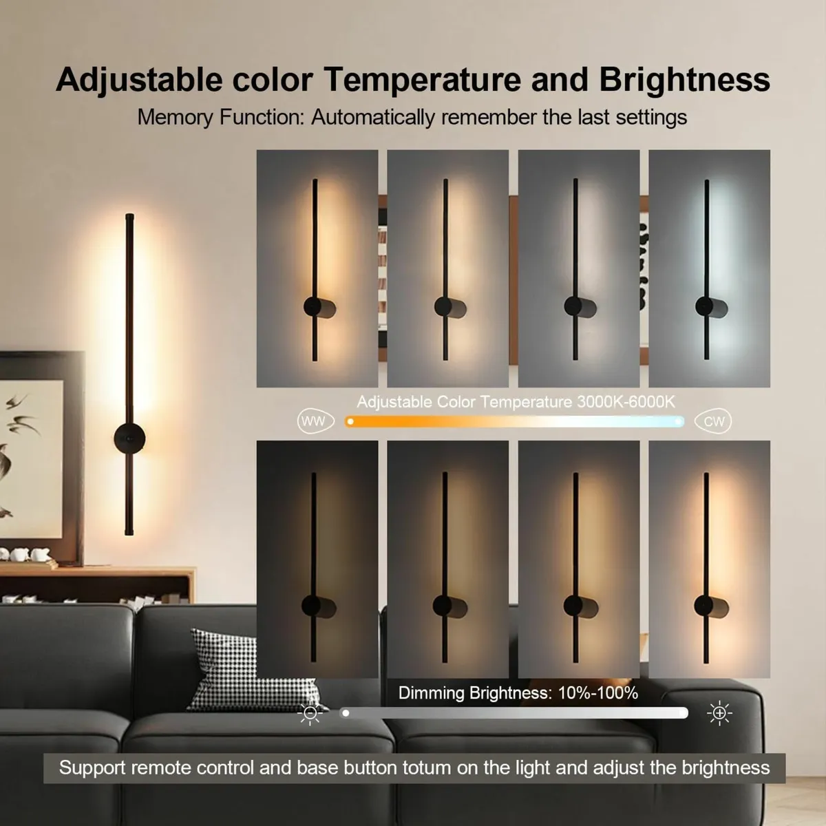 Battery Operated Wall Lights Wireless USB - Image 2