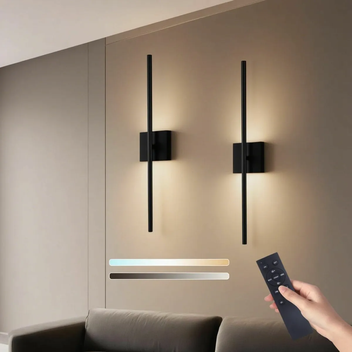 Battery Operated Wall Lights Indoor - Dimmable - Image 1