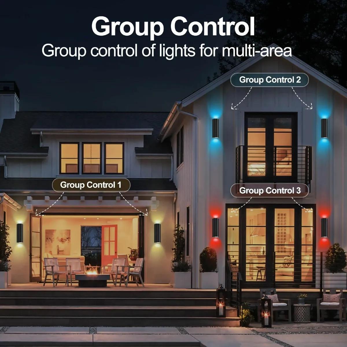 Smart Outdoor LED Up and Down Wall Lights – RGBCW - Image 3