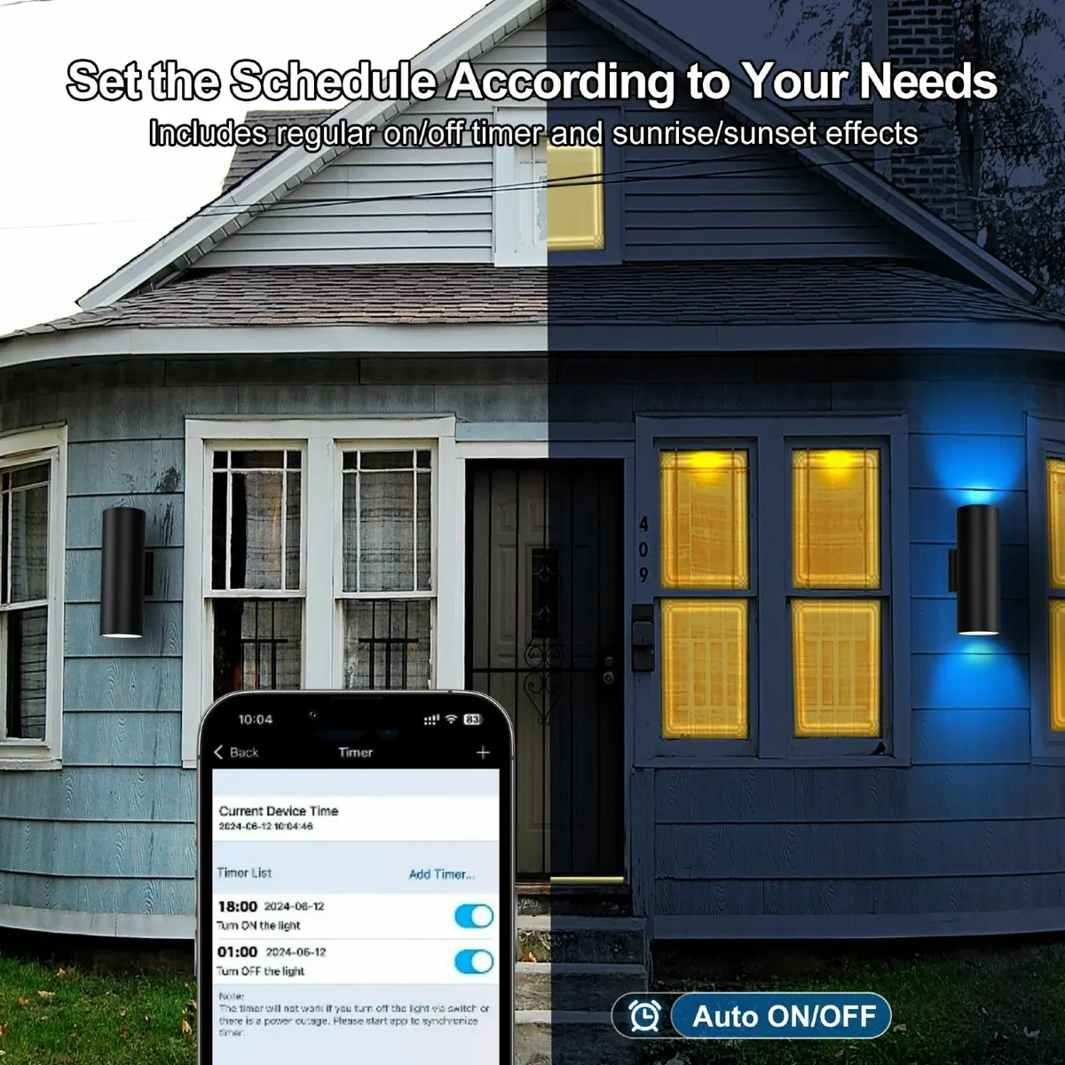 Smart Outdoor LED Up and Down Wall Lights – RGBCW - Image 4