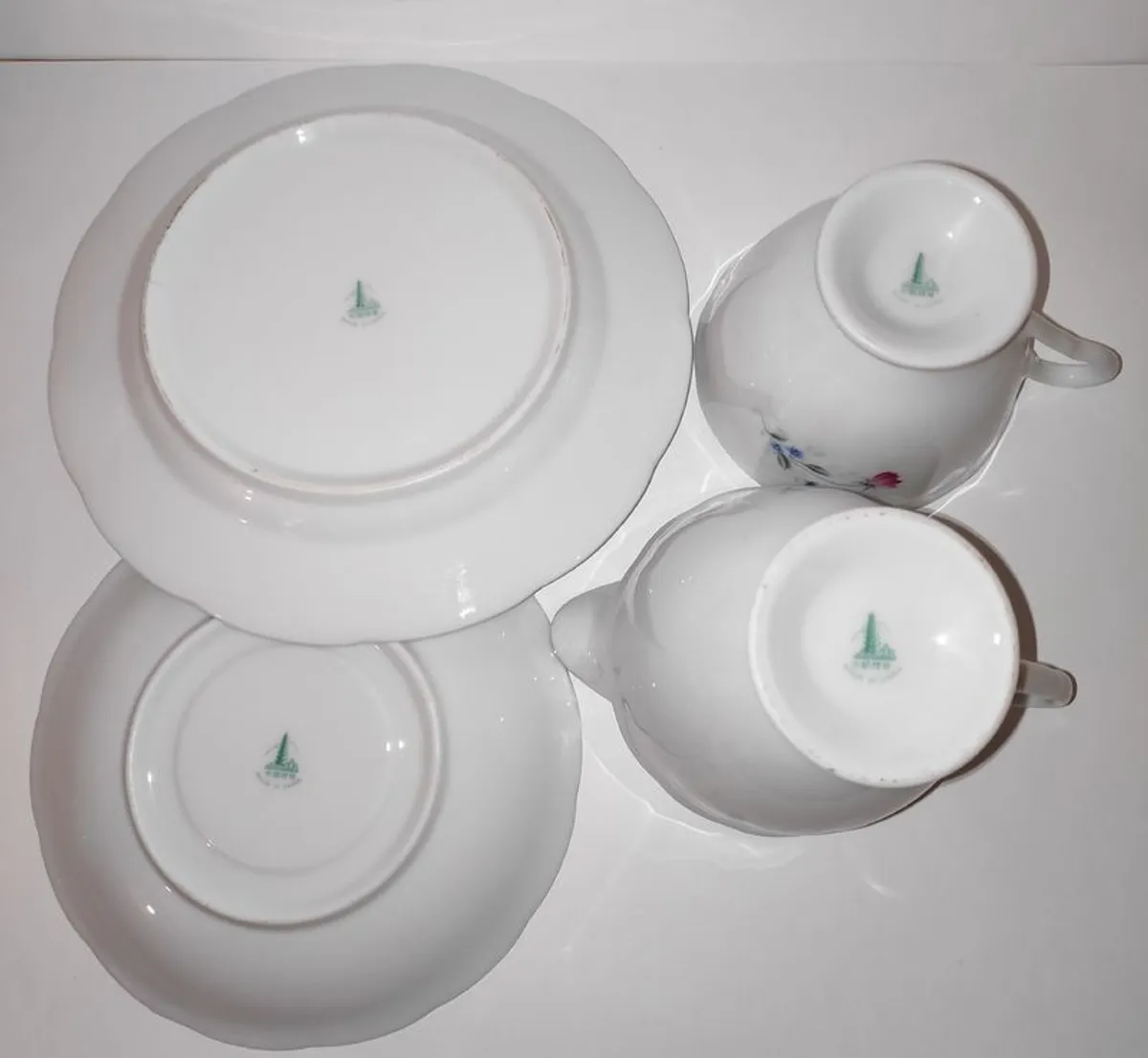 Vintage Chinese Yong Sheng  porcelain tea set,  19 pcs - Image 4