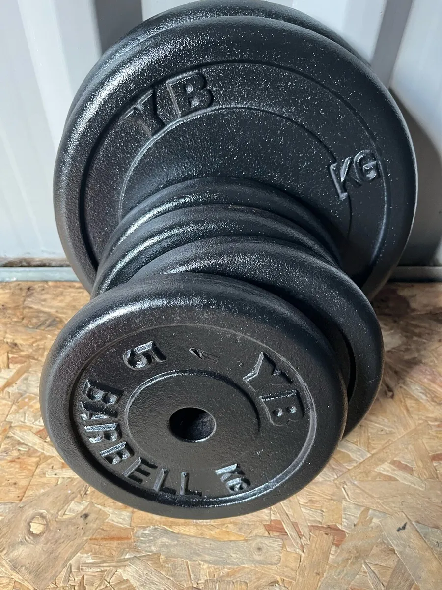 YORK 48.5kg standard 1” diameter weight plates - Image 1