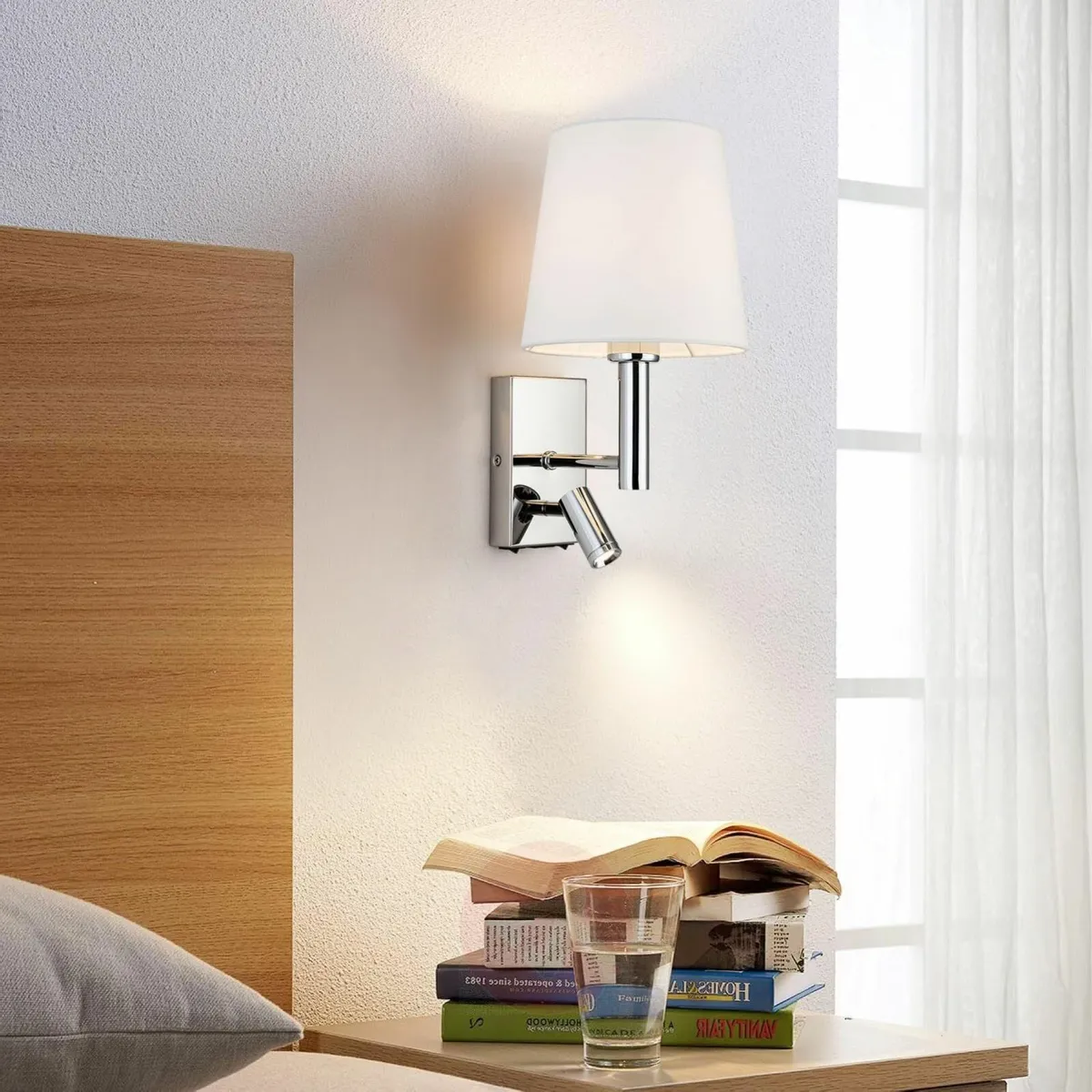 Indoor Wall Light with LED Reading Sconce Lights - Image 4
