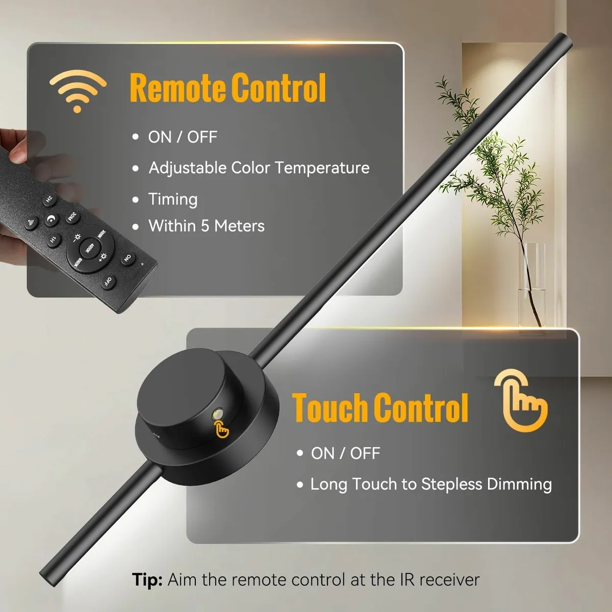 Rechargeable Wall Lights Indoor Set of 2 70CM - Image 4