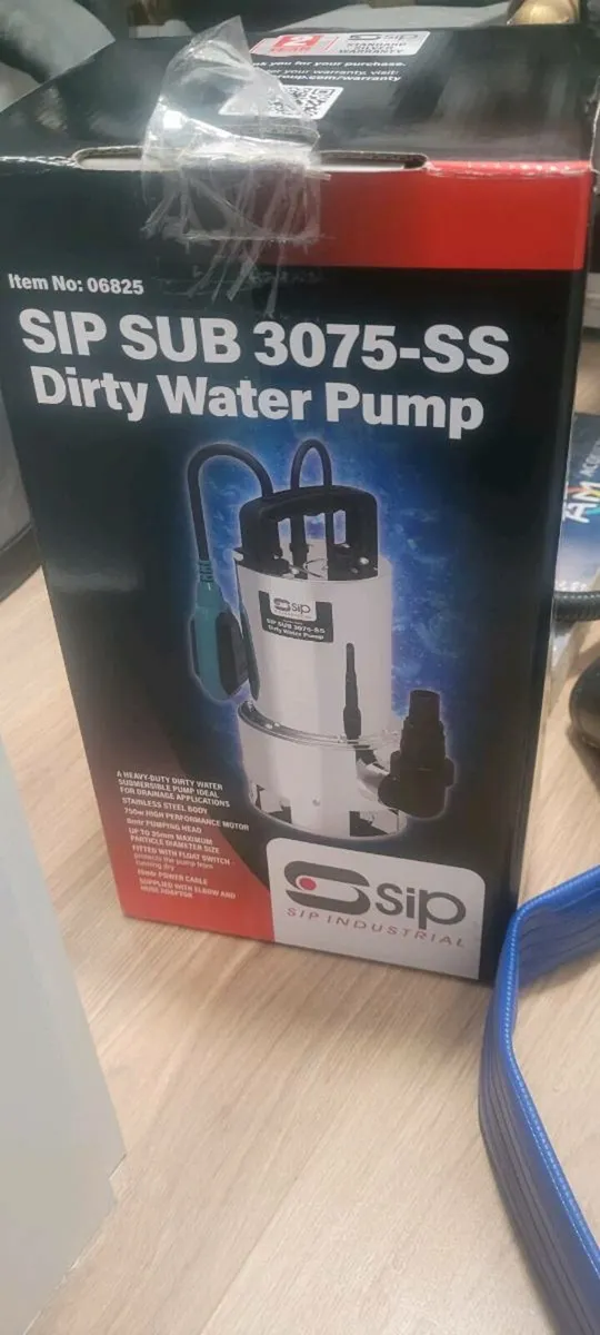 SIP SS Dirty Water Pump with 30 mts layflat hose - Image 1