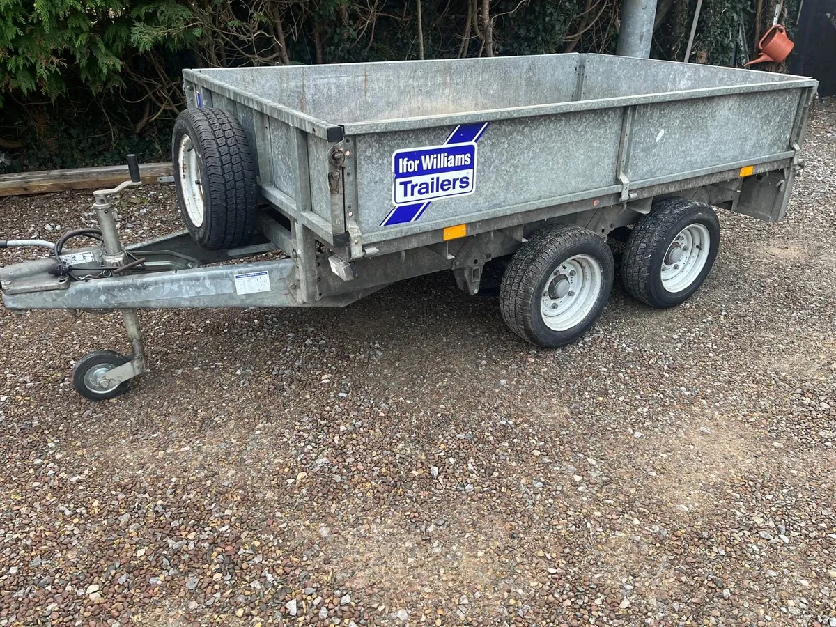 Ifor Williams 8x5 drop side double axel trailer - Image 1