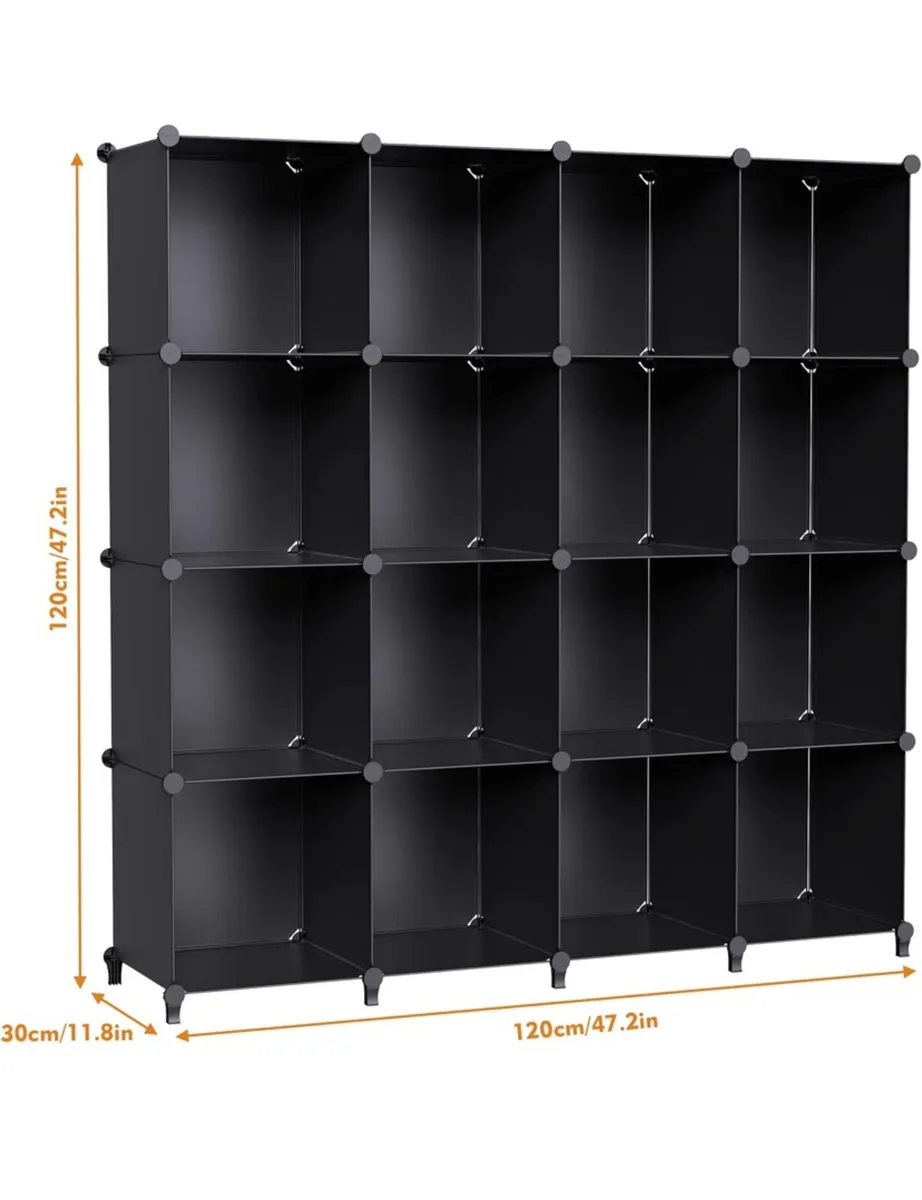 Cube storage shelves adjustable bookcase unit - Image 1