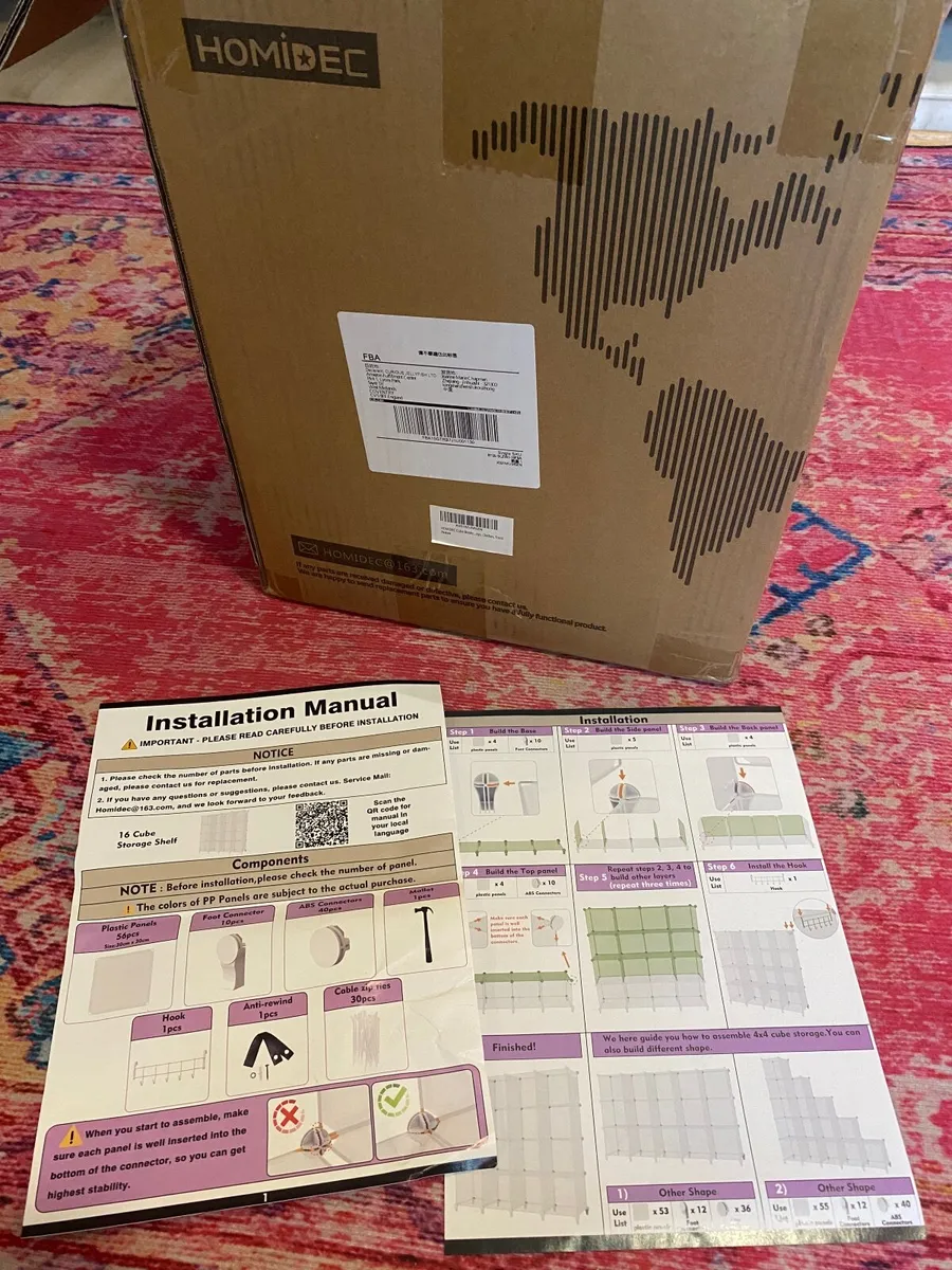 Cube storage shelves adjustable bookcase unit - Image 3