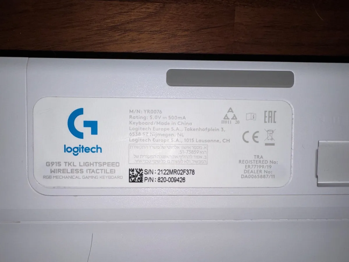 Logitech G915 TKL Lightspeed Wireless (Tactile) - Image 2