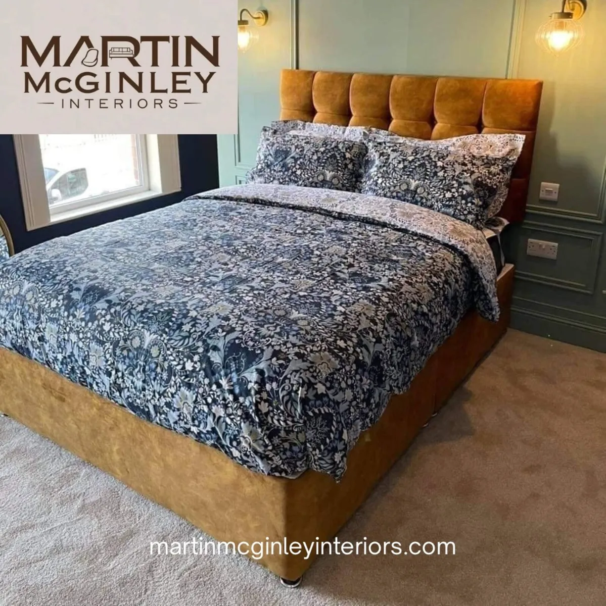 New Fabric Divan Bases With Mattresses - Image 1