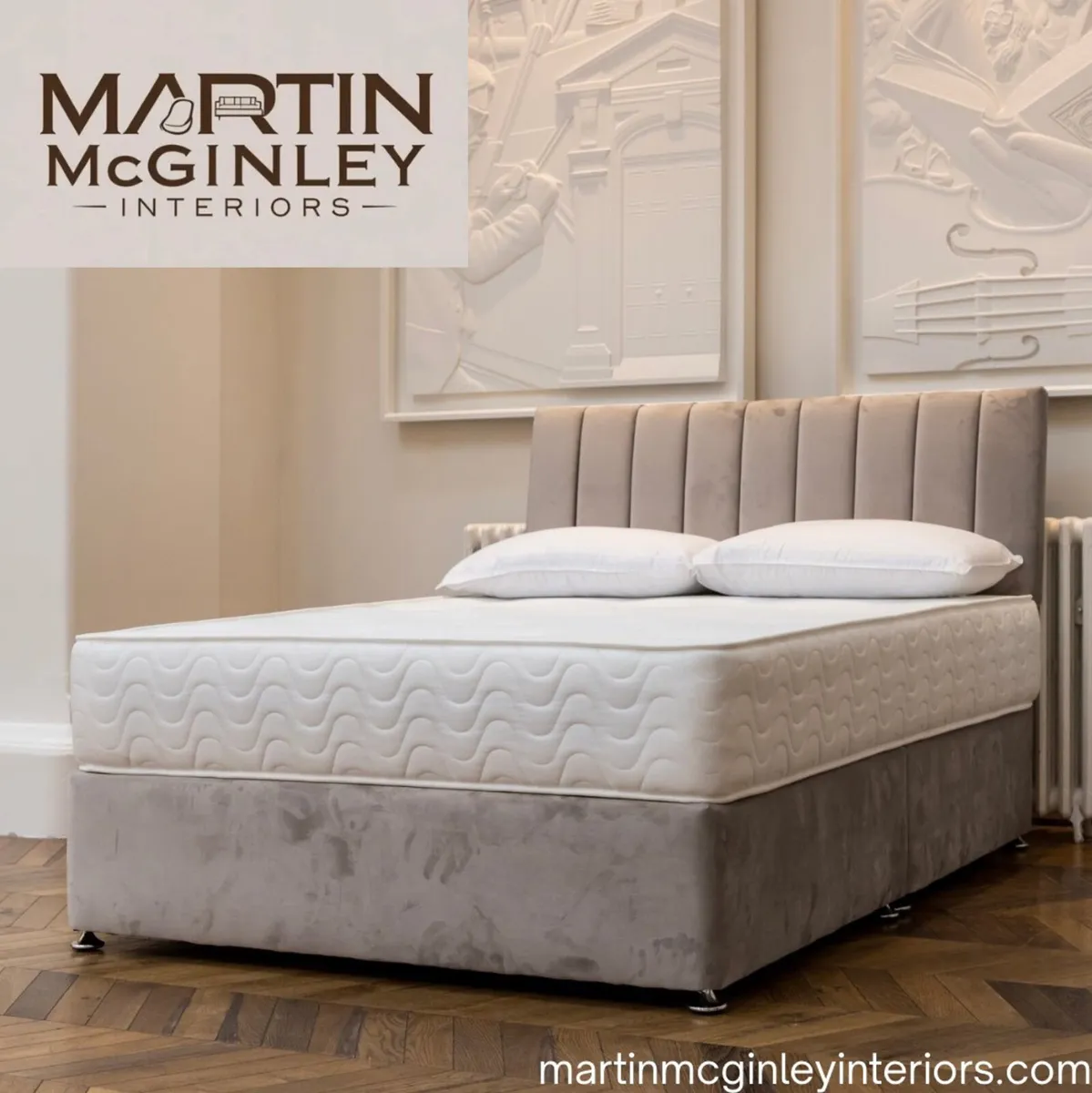 New Fabric Divan Bases With Mattresses - Image 3