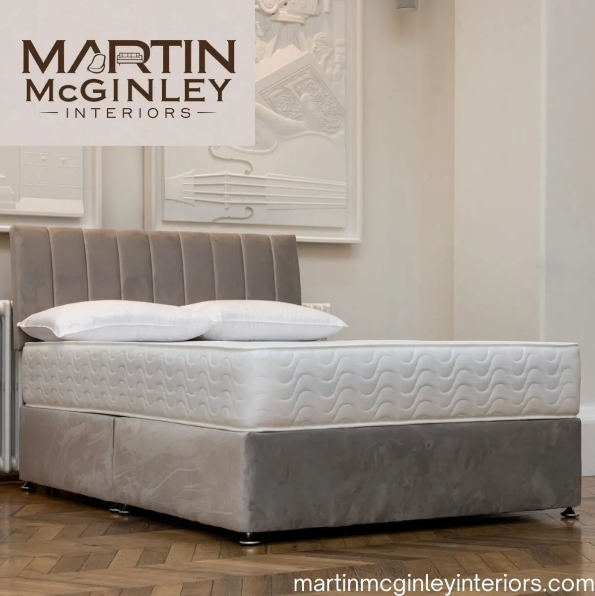 New Fabric Divan Bases With Mattresses - Image 4