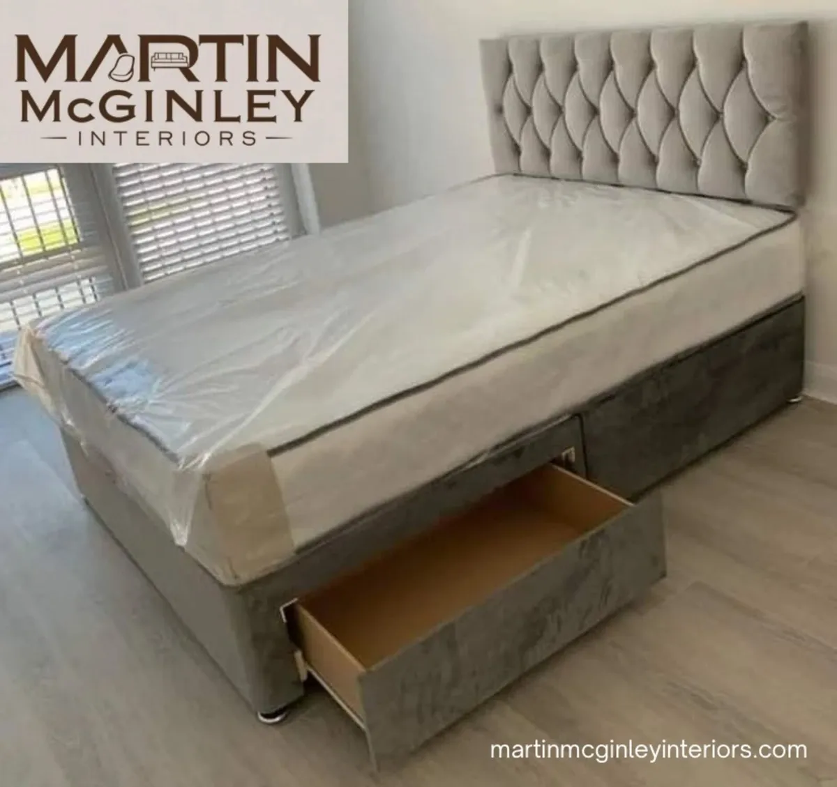 New Plush & Leather Divan Base Beds - Image 3