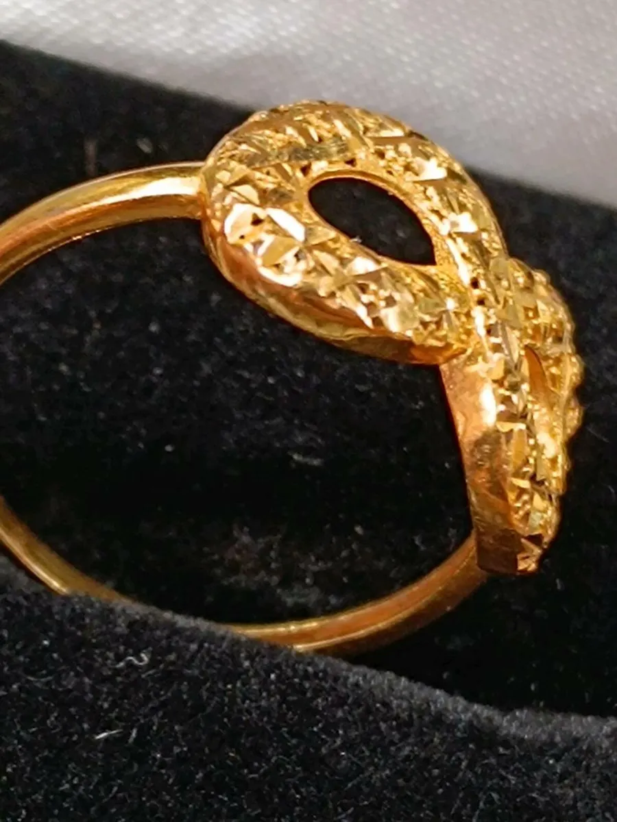 21k Yellow Gold Enfinity Symbol Ring - Image 4