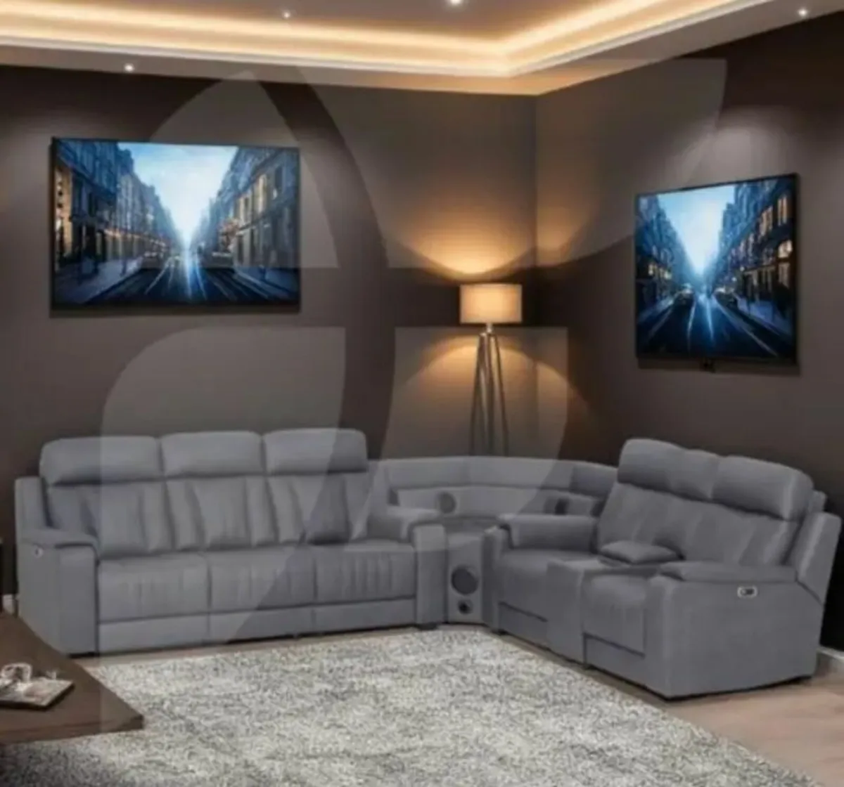 Angelo Sectional Slate / Built in Speakers free 🚚 - Image 1