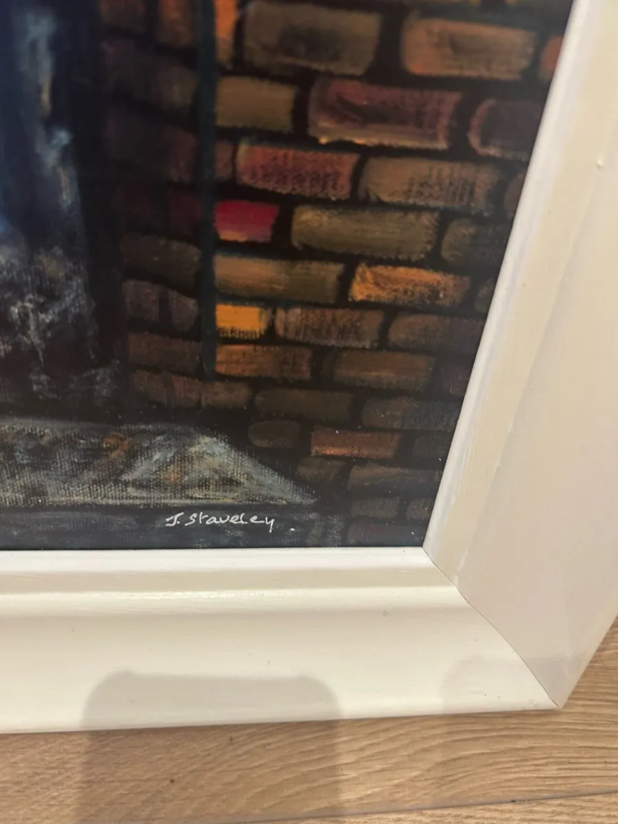 Original oil featuring iconic Poolbeg Chimneys - Image 4