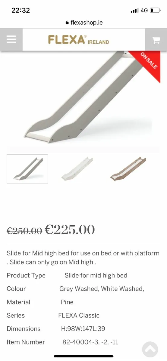 Flexa slide & mid sleeper legs - Image 1