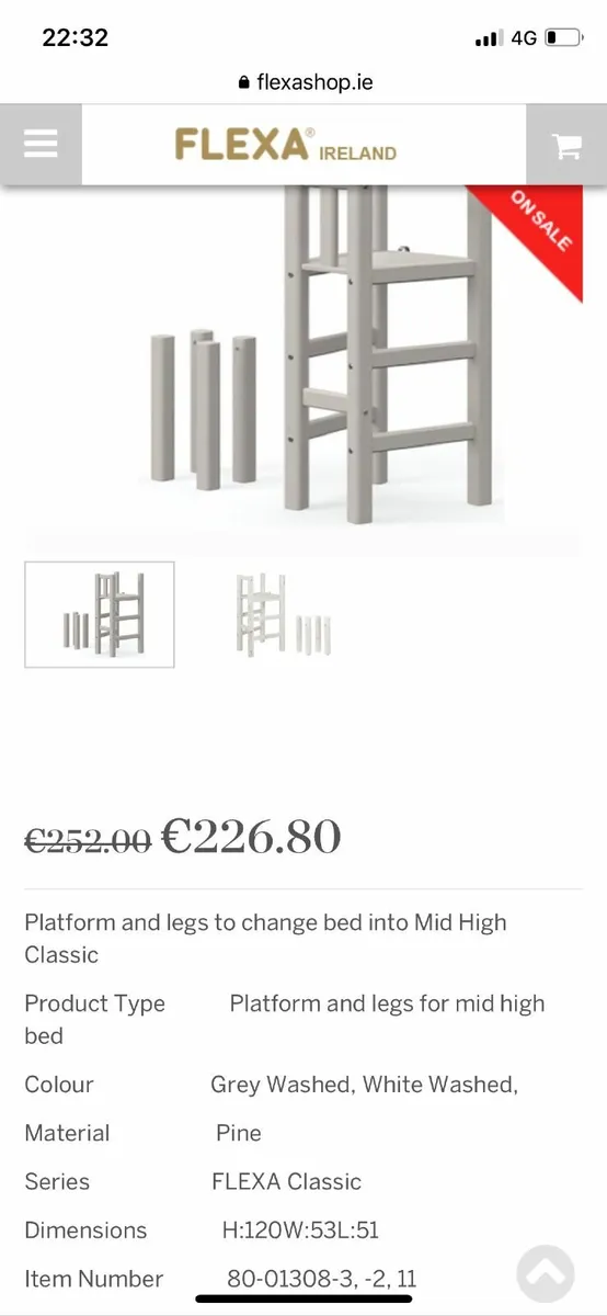 Flexa slide & mid sleeper legs - Image 2