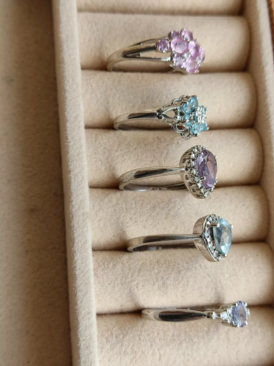 9 CT white Gold Diamond rings - Image 2