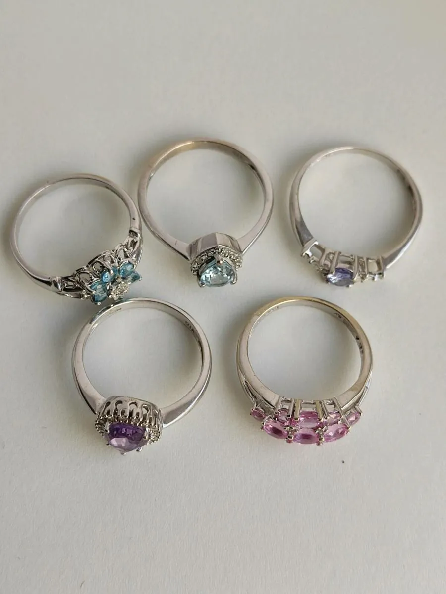9 CT white Gold Diamond rings - Image 3