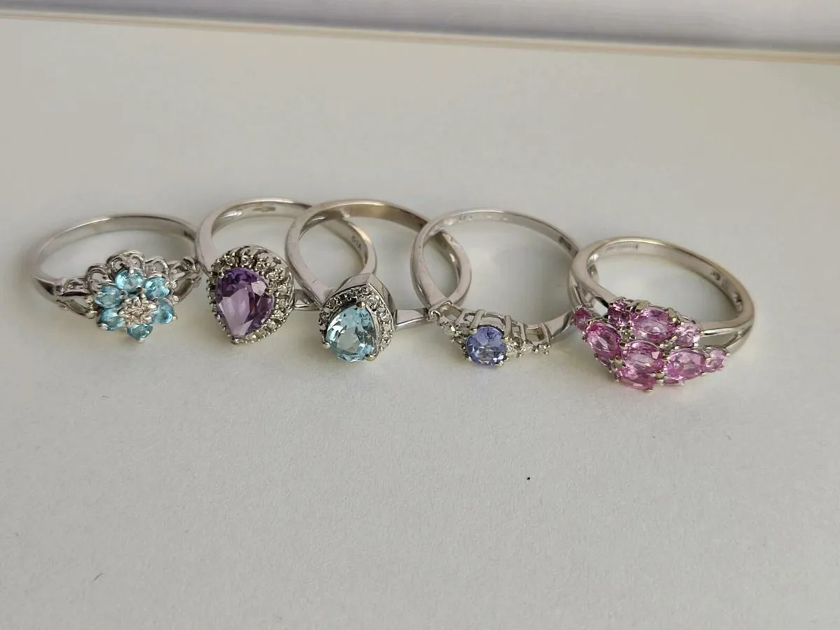 9 CT white Gold Diamond rings - Image 4