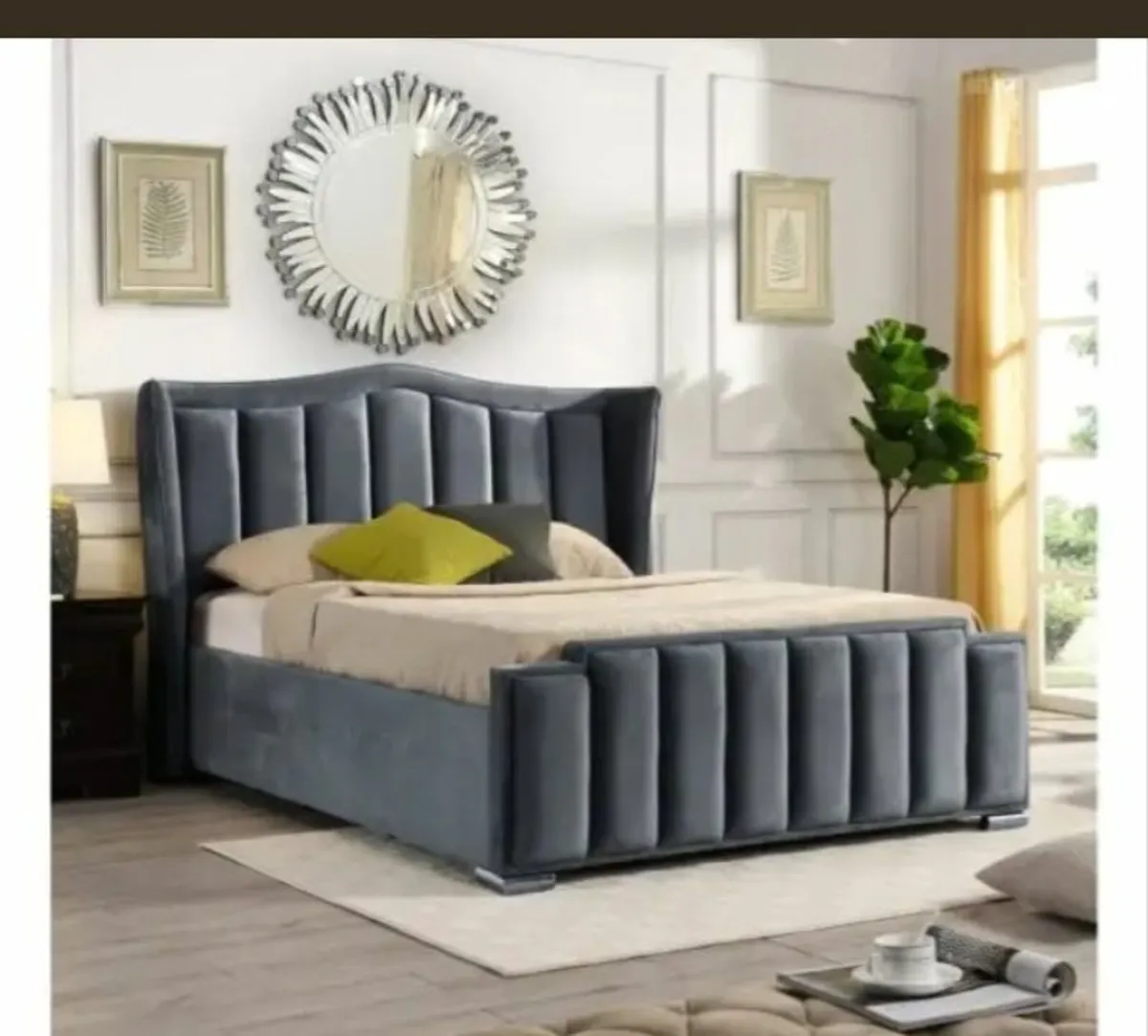 Clare Grey Gaslift Bed4’6 free delivery in Donegal - Image 1