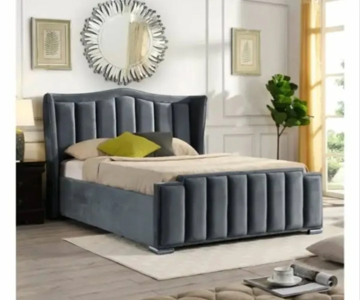 Clare Grey Gaslift Bed4’6 free delivery in Donegal - Image 3