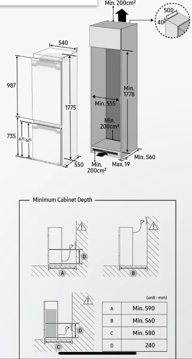 Samsung  integrated refrigerator freezer - Image 4
