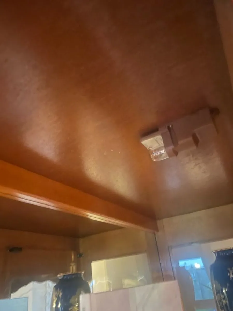 Solid oak wood glass/storage vintage cabinet - Image 4