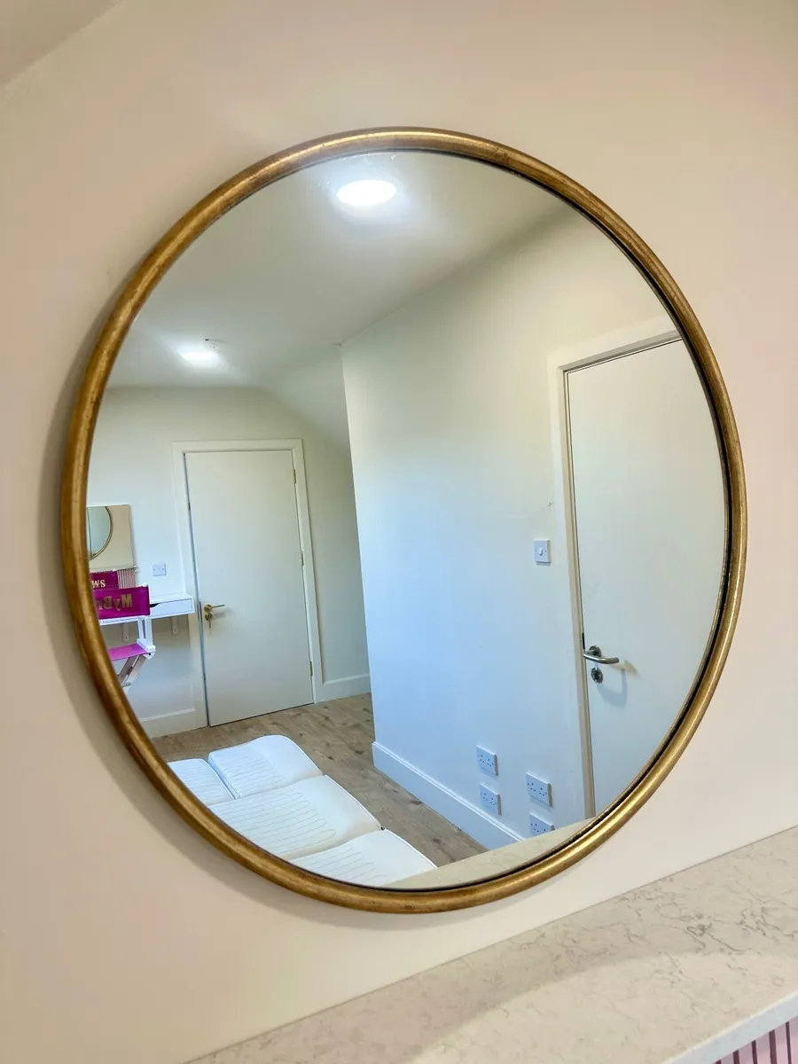 2 large round Mirrors - Image 1
