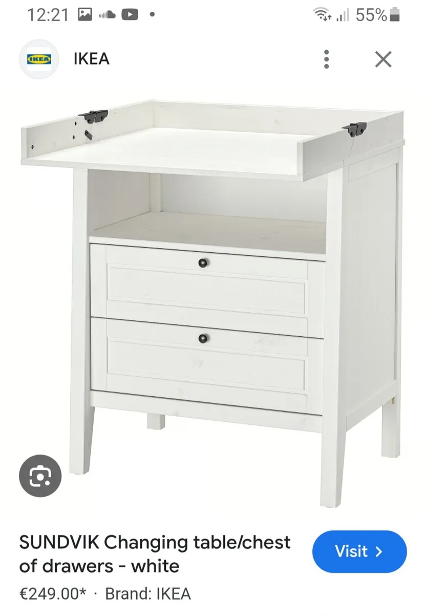 Cot, changing table, travel cot - Image 1