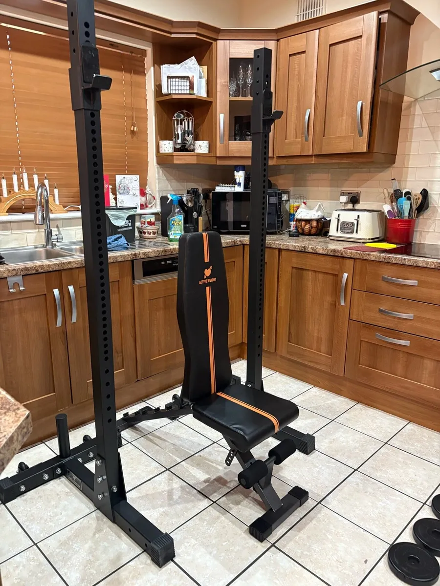 METAL WEIGHTS, HEAVY GYM RACKS, BENCH - Image 3