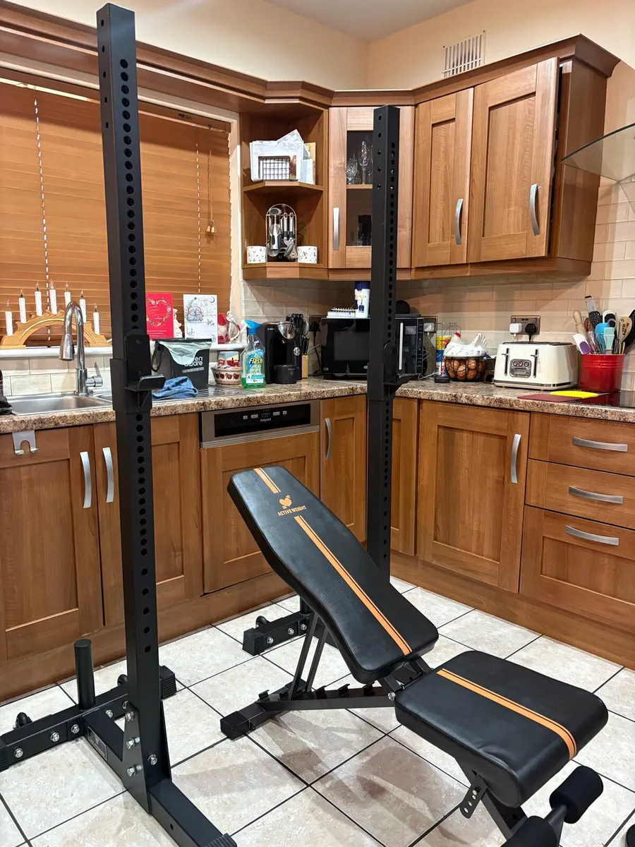 METAL WEIGHTS, HEAVY GYM RACKS, BENCH - Image 4