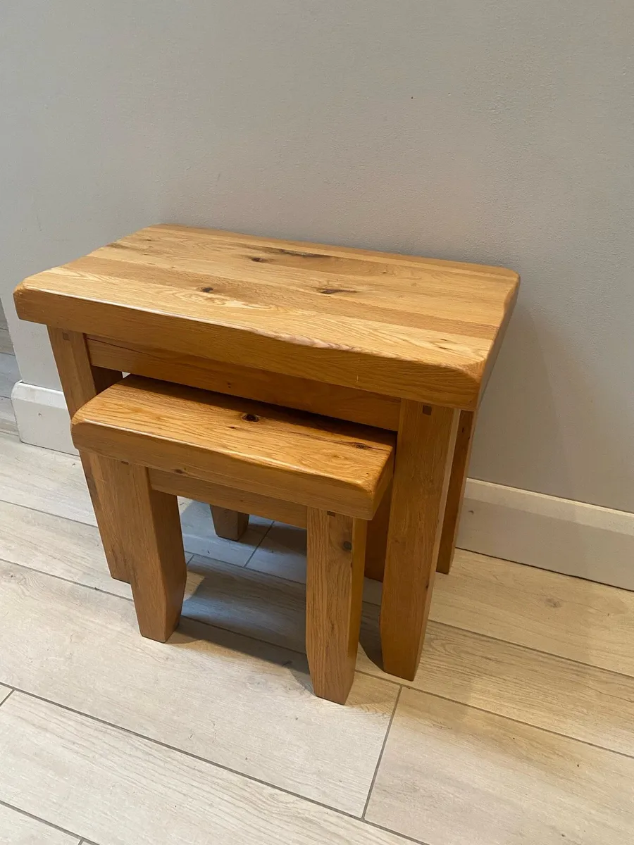 Oak Nest of Tables - Image 1