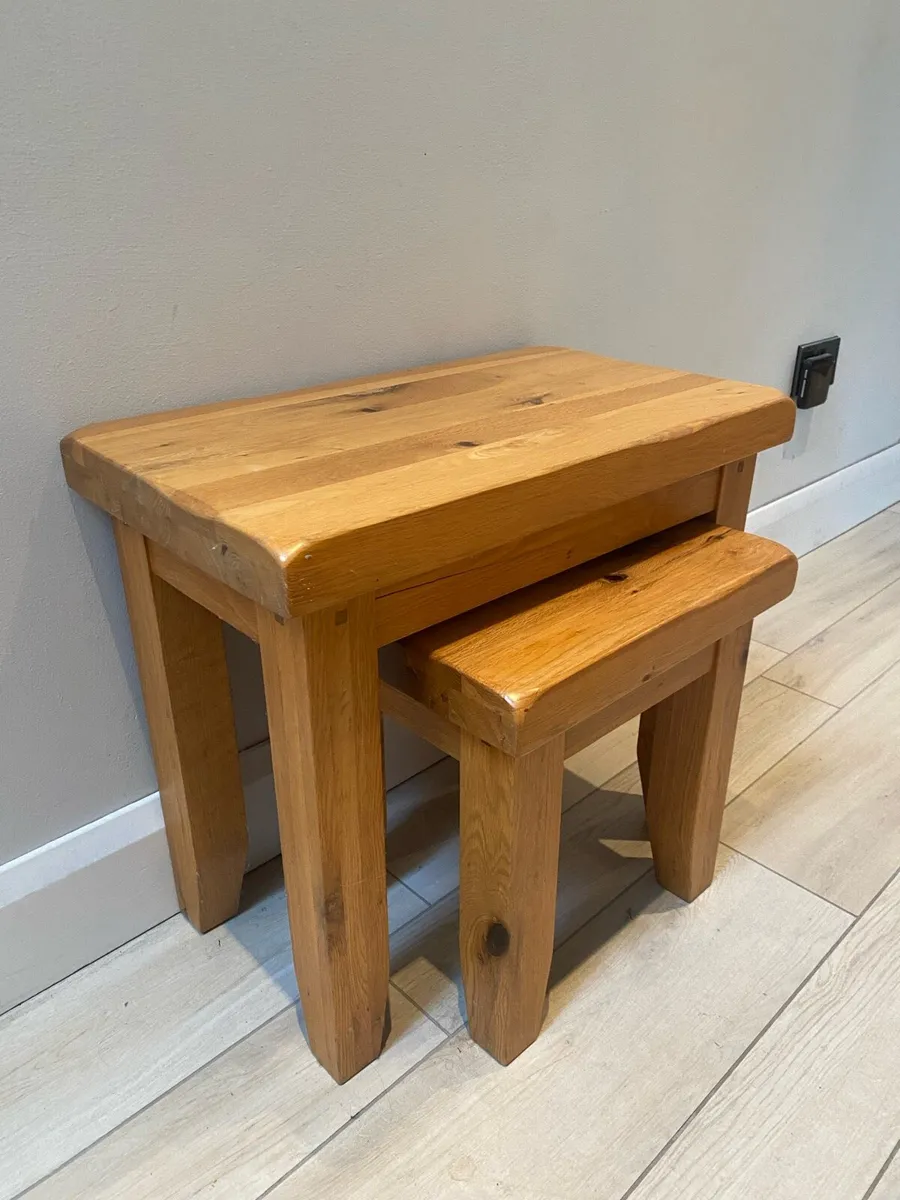 Oak Nest of Tables - Image 2