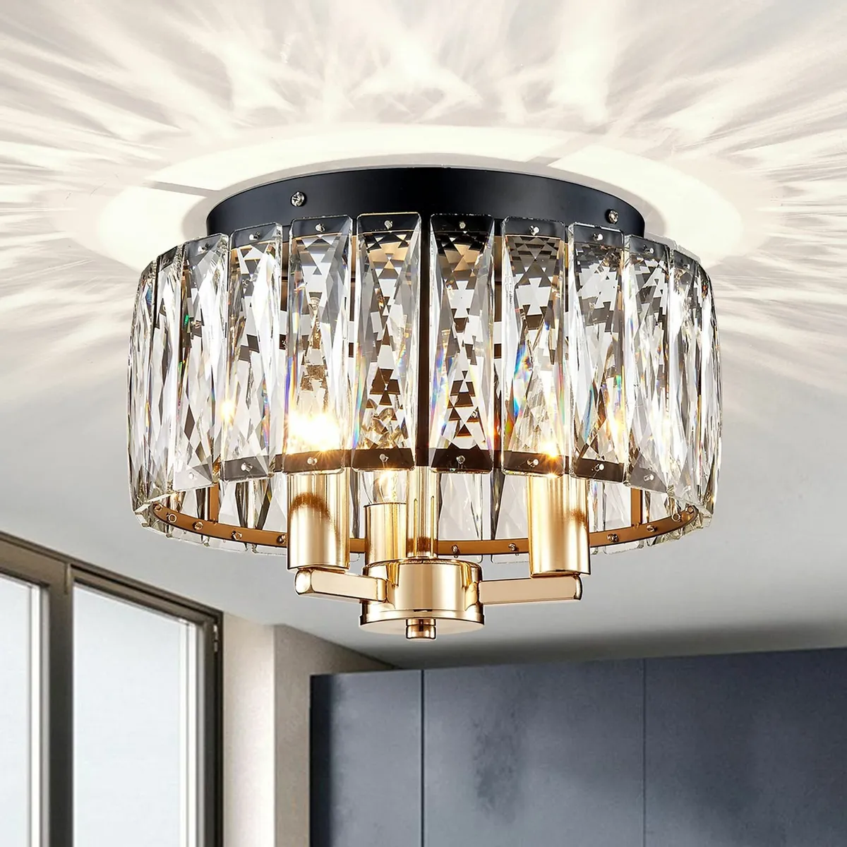 Saint Mossi K9 Crystal Flush Mount Ceiling Light - Image 1