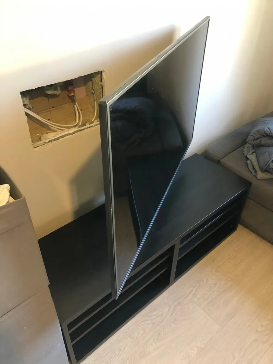 LG UHD 4K TV with TV cabinet and swivel stand - Image 2