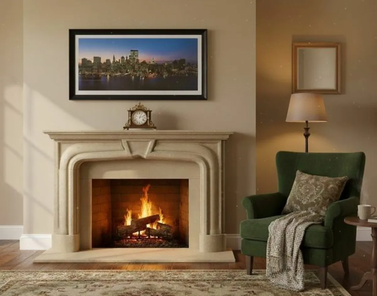 Stunning Framed Vintage New York Skyline - Image 2