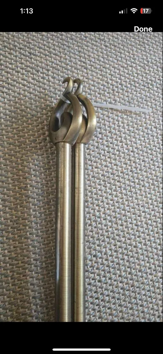 Brass curtain pole - Image 2