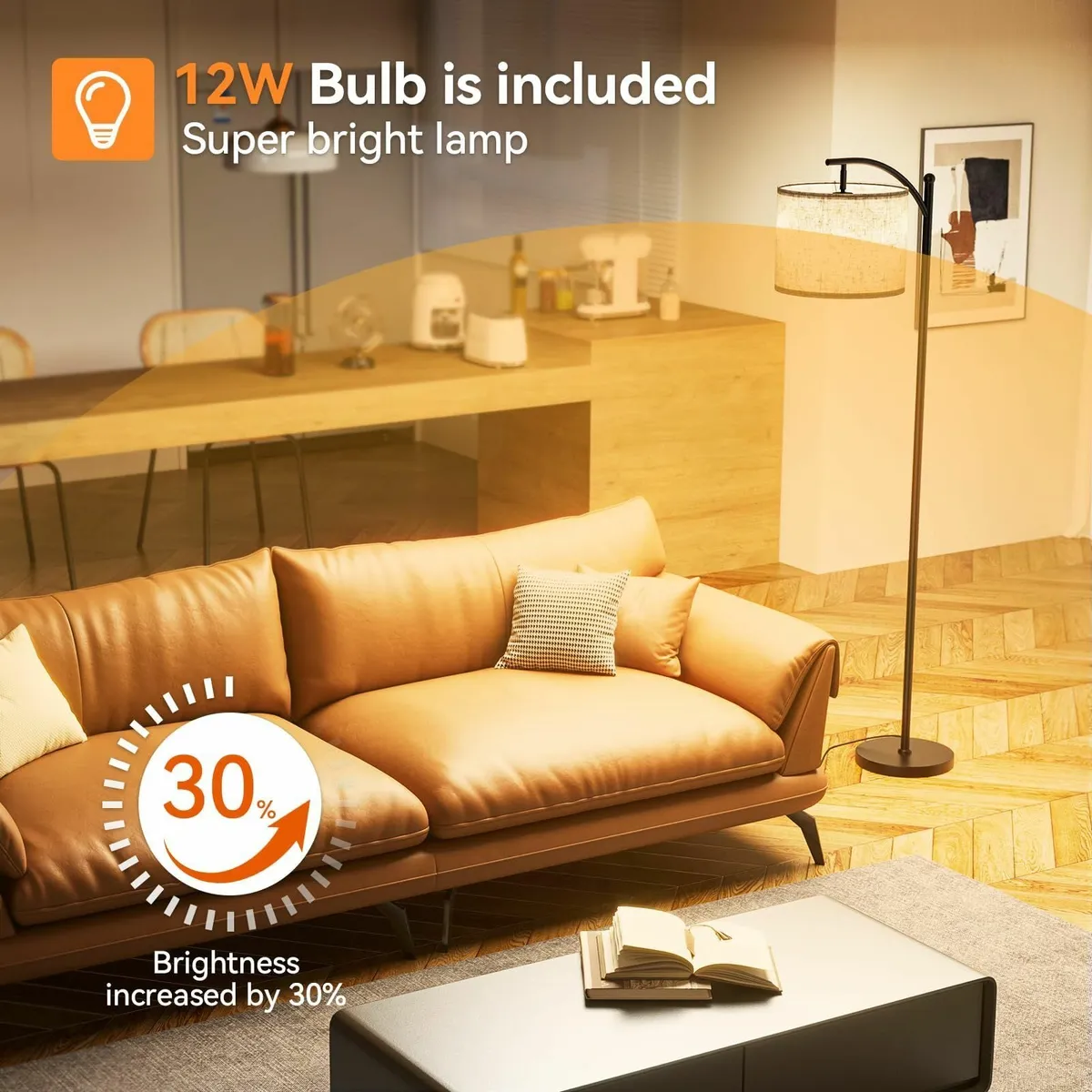 Floor Lamp for Living Room 63 Modern Arc - Image 4