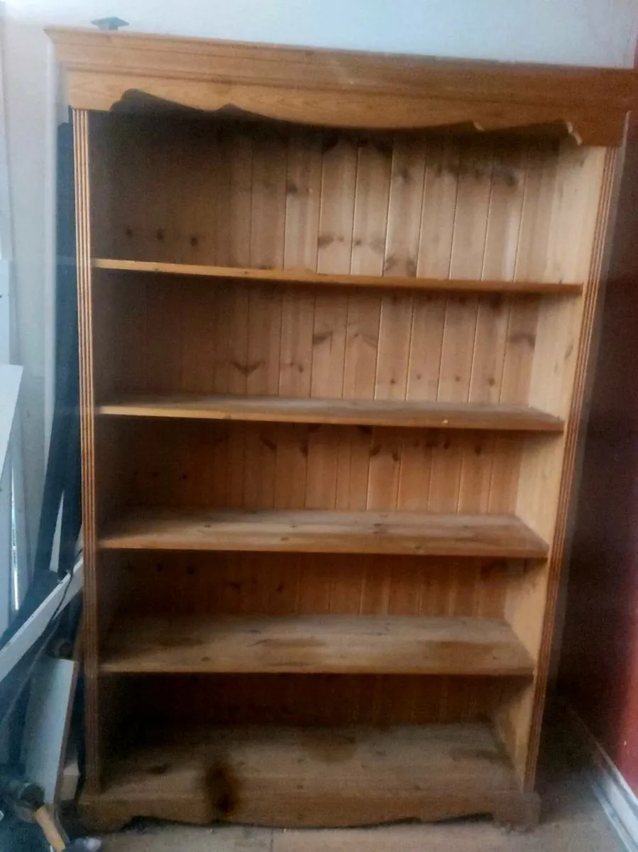 LARGE PINE BOOKCASE - Image 1