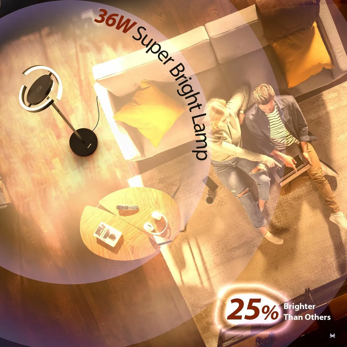 Floor Lamp Stepless Dimming 3000K - 6000K Color - Image 3