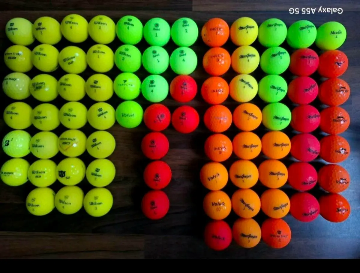 80 MIXED COLOURED GOLF BALLS