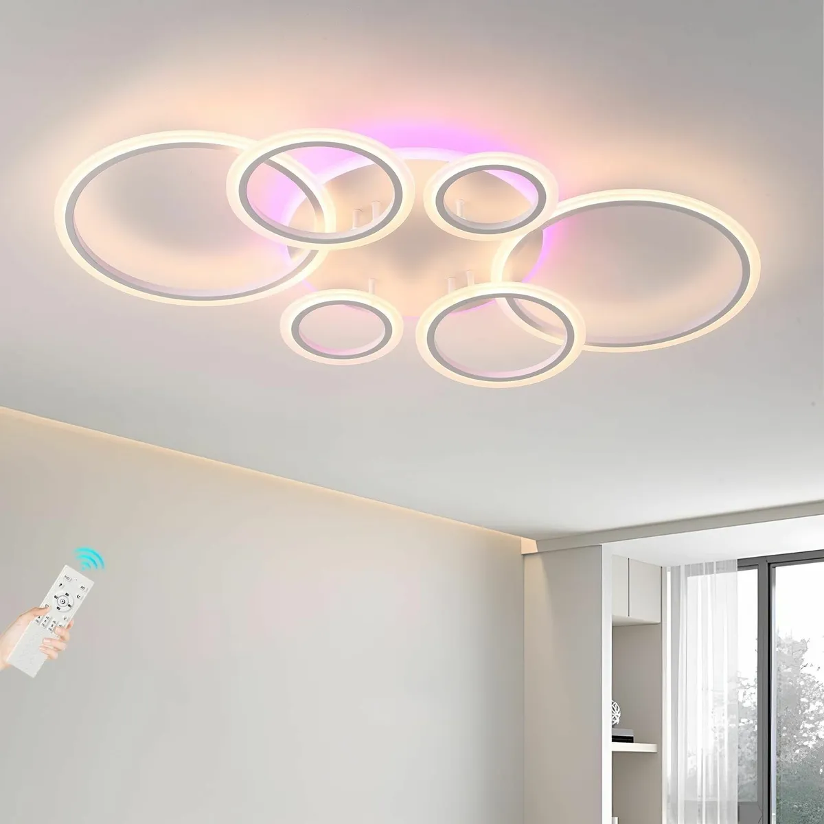 Dimmable LED Ceiling Lights with Remote Control - Image 1